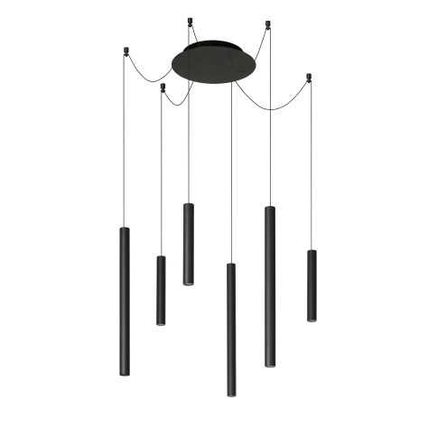 LORENZ - Suspension - Ø 120 cm - LED Dim. - 6x4W 3000K - Noir