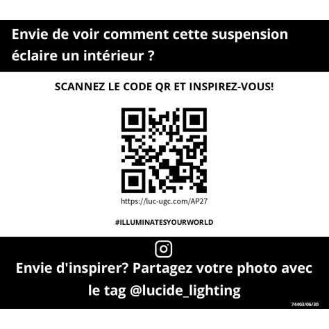 LORENZ - Suspension - Ø 120 cm - LED Dim. - 6x4W 3000K - Noir