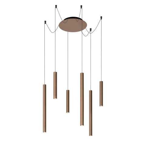 LORENZ - Suspension - Ø 120 cm - LED Dim. - 6x4W 3000K - Rouille