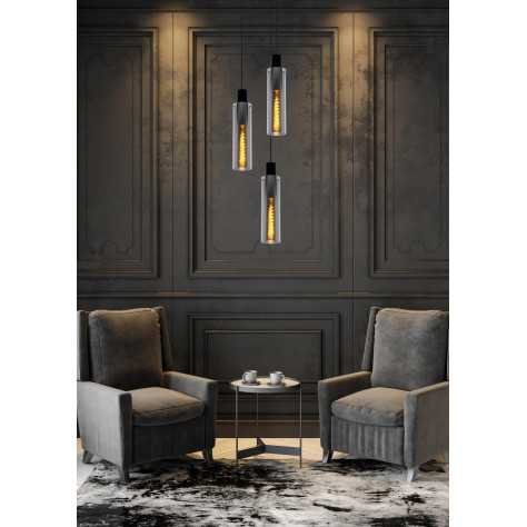 ORLANDO - Suspension - Ø 32 cm - 3xE27 - Fumé