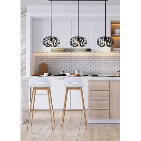 MANUELA - Suspension - 3xE27 - Noir