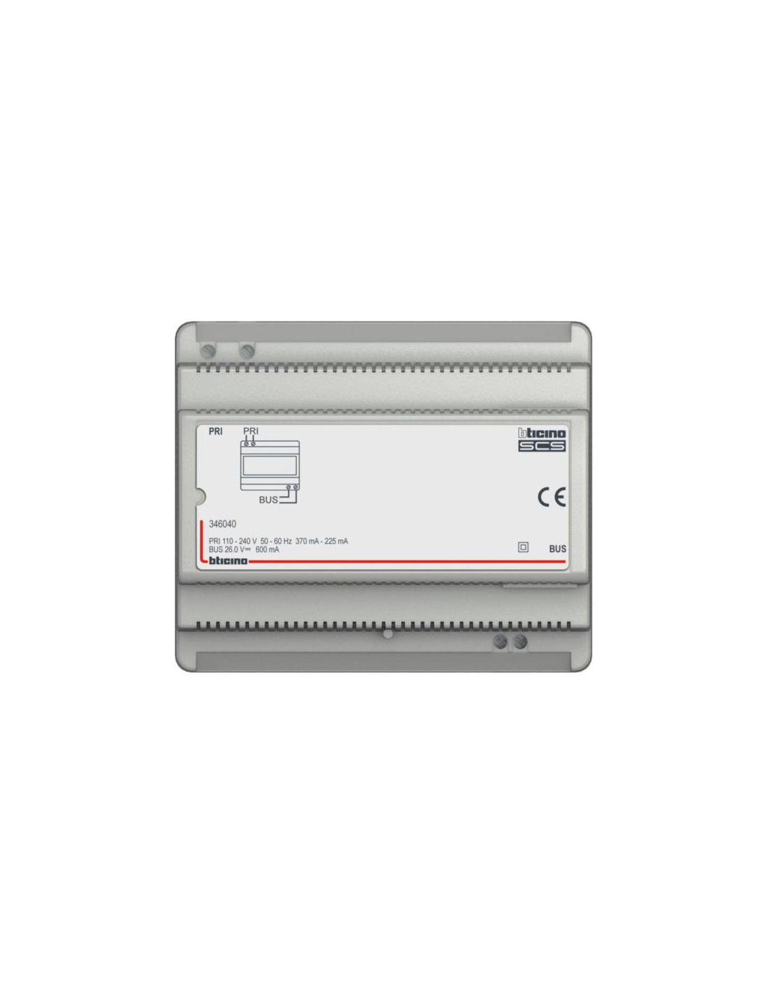 Alimentation modulaire pour installation audio 2 fils 230V 0,6A - 6 modules DIN