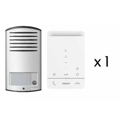 Kit parlophone 2 fils, montage apparent Linea 2000 1 bouton + 1 Poste intérieur Classe 100A16E
