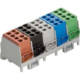 Borne de dérivation principale 5 broches pour rail DIN