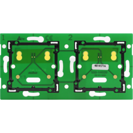 Double horizontal platine murale pour Niko Home Control à utiliser avec une unité de raccordement