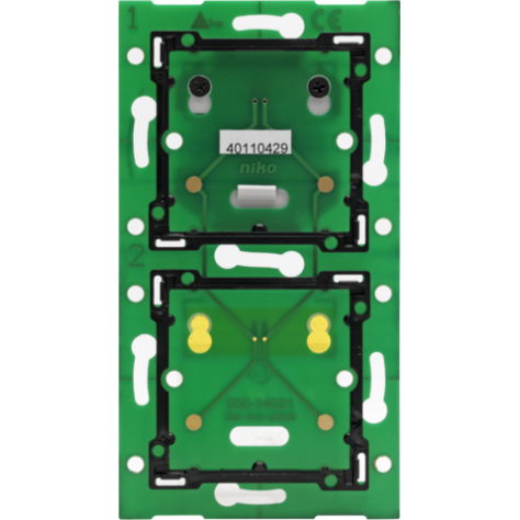 Double vertical platine murale pour Niko Home Control à utiliser avec une unité de raccordement