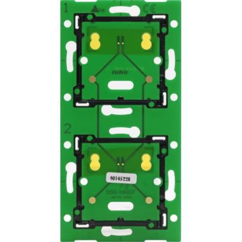 Double vertical platine murale pour Niko Home Control à utiliser avec une unité de raccordement