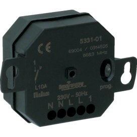 Récepteur à encastrer RF à 1 canal, unipolaire