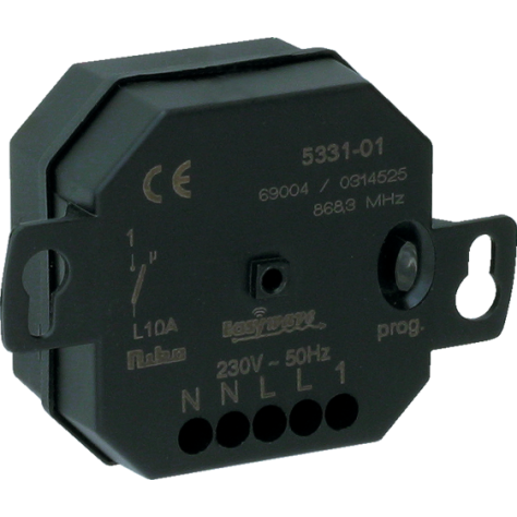 Récepteur à encastrer RF à 1 canal, unipolaire