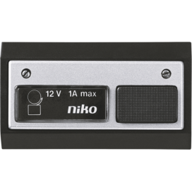 Niko Contrôle d'accès - sonnette 12V~1A avec lampe, noir/aluminium