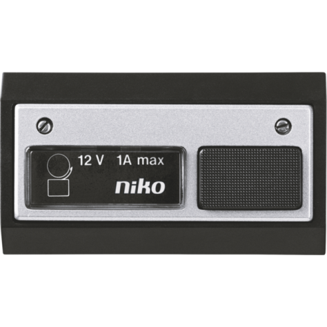 Niko Contrôle d'accès - sonnette 12V~1A avec lampe, noir/aluminium