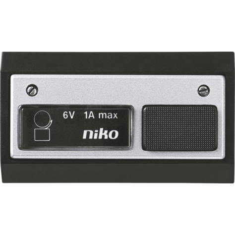 Niko Contrôle d'accès - sonnette 6V~1A avec lampe, noir/aluminium