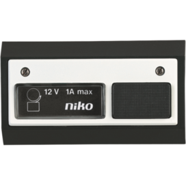 Niko Contrôle d'accès - sonnette 12V~1A avec lampe, noir/blanc