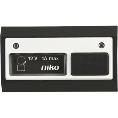 Niko Contrôle d'accès - sonnette 12V~1A avec lampe, noir/blanc