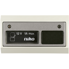 Niko Contrôle d'accès - sonnette 12V~1A avec lampe, blanc/aluminium