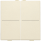 Touche double pour interrupteur sans fil ou bouton-poussoir à 4 boutons de commande, couleur cream