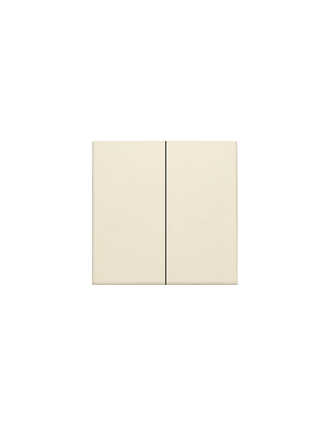 Set de finition pour interrupteur électronique double ou bouton-poussoir, couleur cream