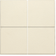 Set de finition pour interrupteur électronique ou bouton-poussoir quadruple, couleur cream