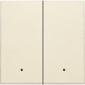 Set de finition avec lentille pour interrupteur électronique double ou bouton-poussoir, couleur cream