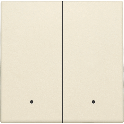 Set de finition avec lentille pour interrupteur électronique double ou bouton-poussoir, couleur cream