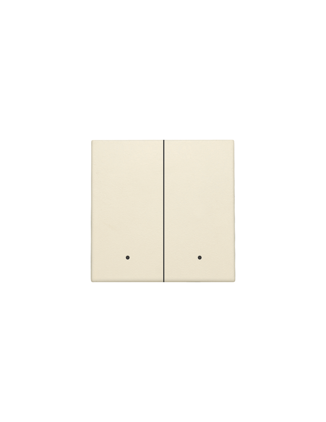 Set de finition avec lentille pour interrupteur électronique double ou bouton-poussoir, couleur cream