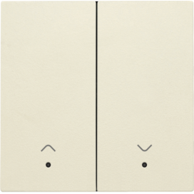 Set de finition avec lentille pour interrupteur pour volets électroniques double, couleur cream