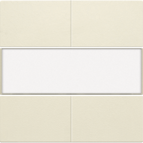 Set de finition avec porte-étiquette pour bouton-poussoir quadruple, libre de potentiel, 24 V, couleur cream