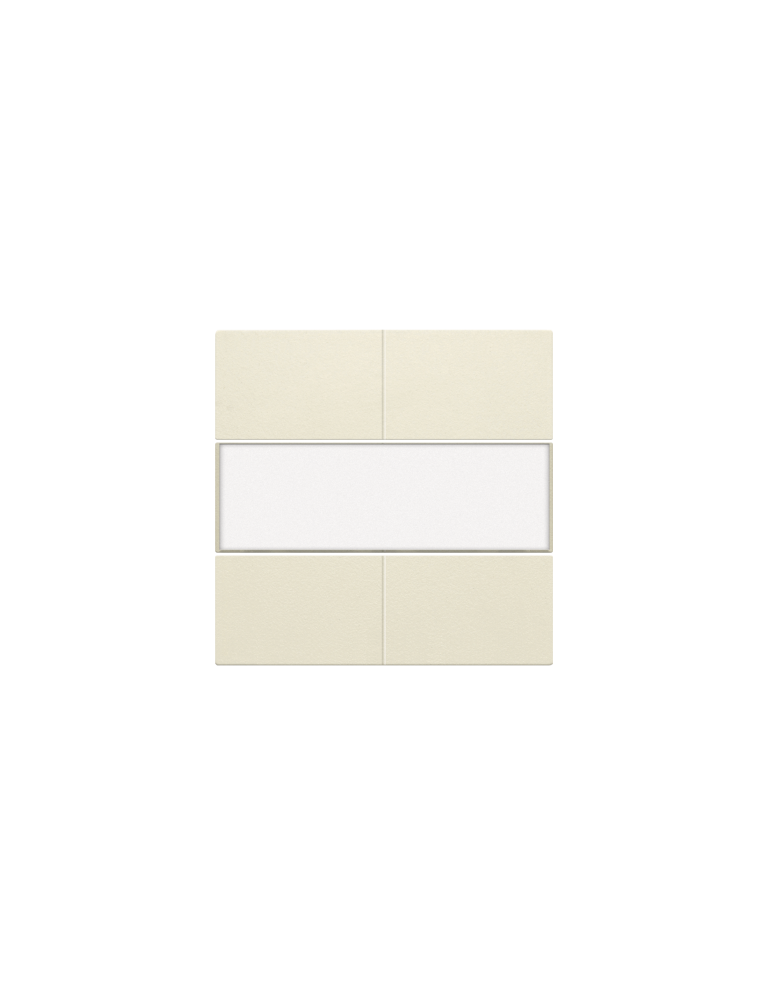 Set de finition avec porte-étiquette pour bouton-poussoir quadruple, libre de potentiel, 24 V, couleur cream