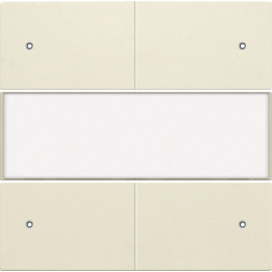 Set de finition avec porte-étiquette et LED pour bouton-poussoir quadruple, libre de potentiel, 24 V, couleur cream