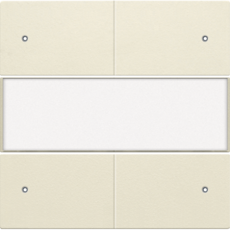 Set de finition avec porte-étiquette et LED pour bouton-poussoir quadruple, libre de potentiel, 24 V, couleur cream