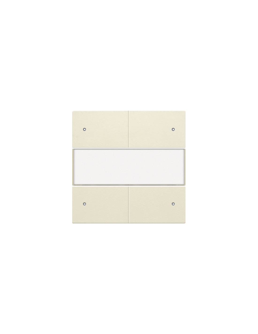 Set de finition avec porte-étiquette et LED pour bouton-poussoir quadruple, libre de potentiel, 24 V, couleur cream