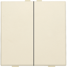Bouton-poussoir double pour Niko Home Control, couleur cream