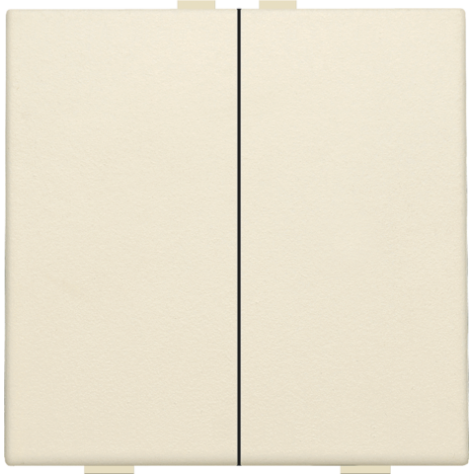 Bouton-poussoir double pour Niko Home Control, couleur cream