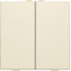Bouton-poussoir double pour Niko Home Control, couleur cream