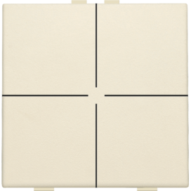 Bouton-poussoir quadruple pour Niko Home Control, couleur cream