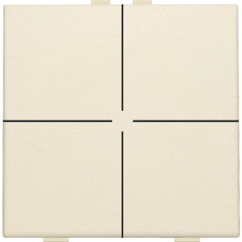 Bouton-poussoir quadruple pour Niko Home Control, couleur cream