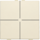 Bouton-poussoir quadruple pour Niko Home Control, couleur cream