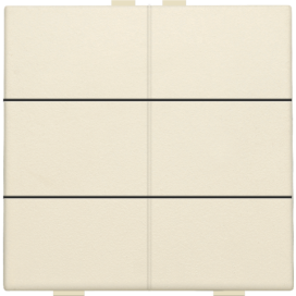 Bouton-poussoir sextuple pour Niko Home Control, couleur cream