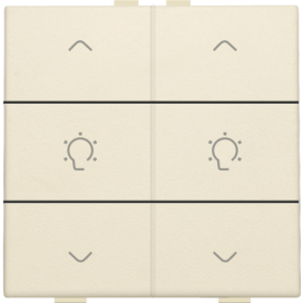 Commande de variateur double pour Niko Home Control, couleur cream