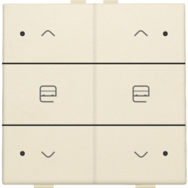 Commande de moteur double avec LED pour Niko Home Control, couleur cream