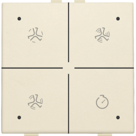 Commande de ventilation avec LED pour Niko Home Control, couleur cream