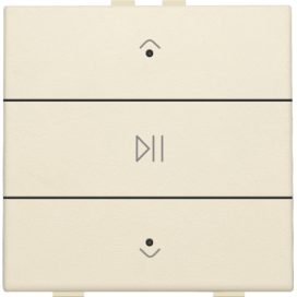 Commande audio simple avec LED pour Niko Home Control, couleur cream
