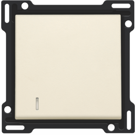 Set de finition avec voyant pour interrupteur ou bouton-poussoir simple, couleur cream