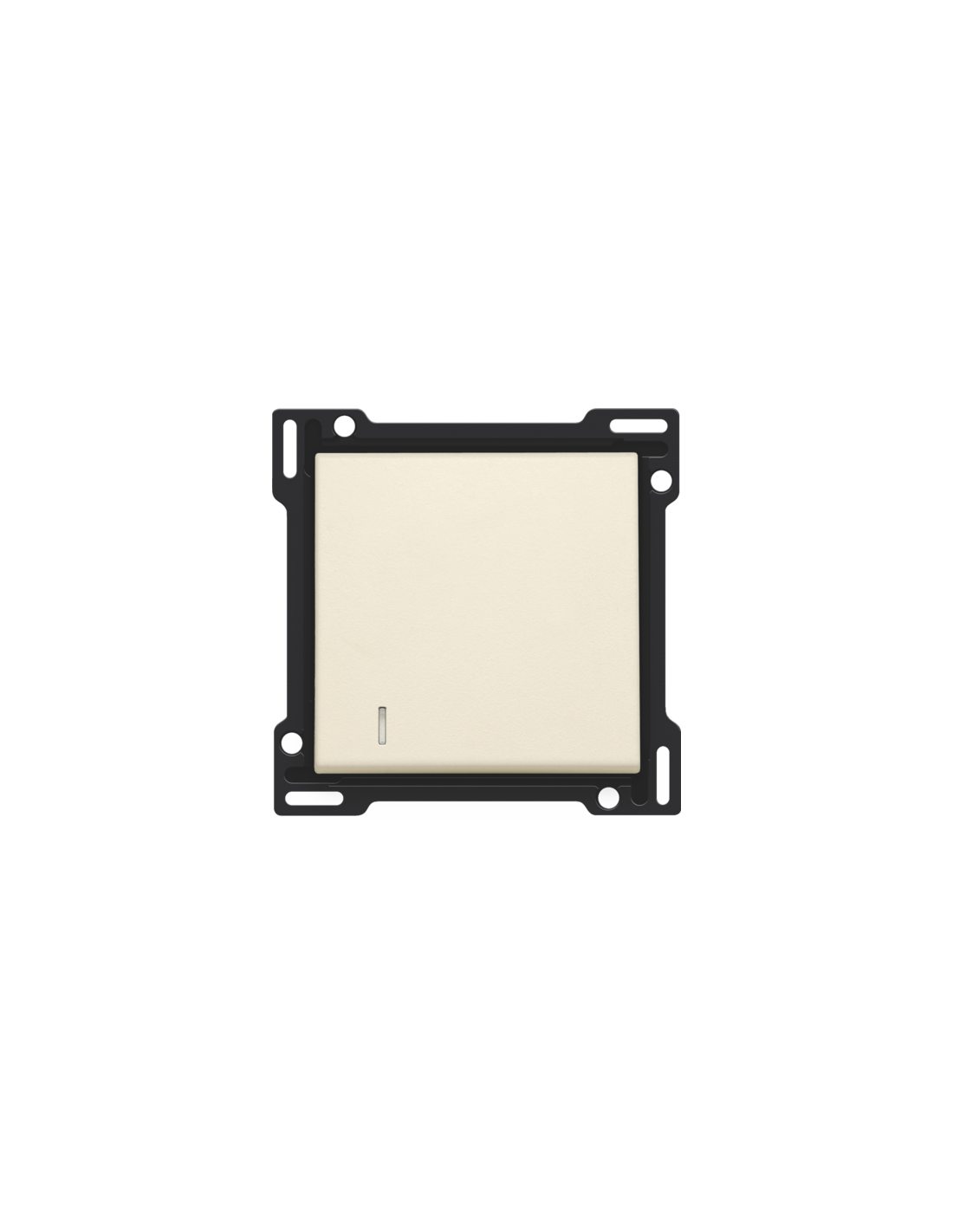 Set de finition avec voyant pour interrupteur ou bouton-poussoir simple, couleur cream