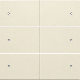 Set de finition pour bouton-poussoir sextuple, libre de potentiel, 24 V, avec LED, couleur cream