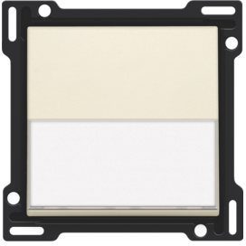 Set de finition avec porte-étiquette pour interrupteur ou bouton-poussoir simple, couleur cream