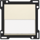 Set de finition avec porte-étiquette pour interrupteur ou bouton-poussoir simple, couleur cream