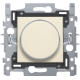 Bouton-poussoir 6 A avec LED ambre, socle, bornes à vis et set de finition avec anneau translucide couleur cream