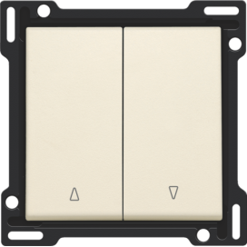 Set de finition pour bouton-poussoir double pour volets, couleur cream