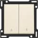 Set de finition pour bouton-poussoir double pour volets, couleur cream